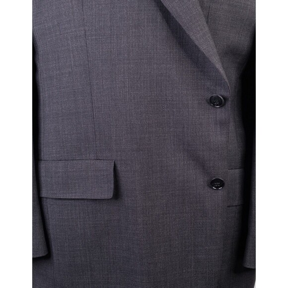 HART SCHAFFNER & MARX GOLD TRUMPETER Gray Wool 2 Button Sport Coat Jacket Sz 48R - Picture 3 of 13